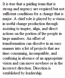 M7A1- Essay- Incorporating Vision into Change Leadership